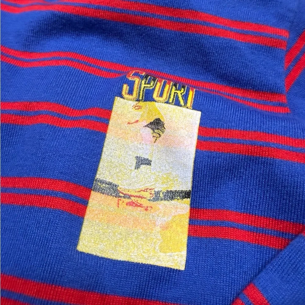 ✨ Vintage Health-tex “SPORT” Graphic Striped‎ Sweatshirt Sz 7 USA ✨